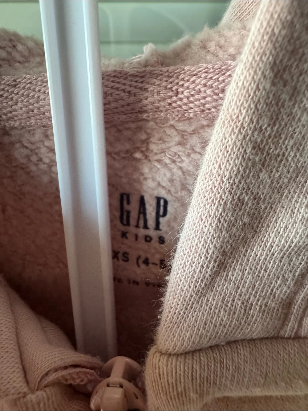 Gap Kids Girls Pink Sherpa Lined Hoodie & Gray Jogger Sweatpants Set XS 4-5